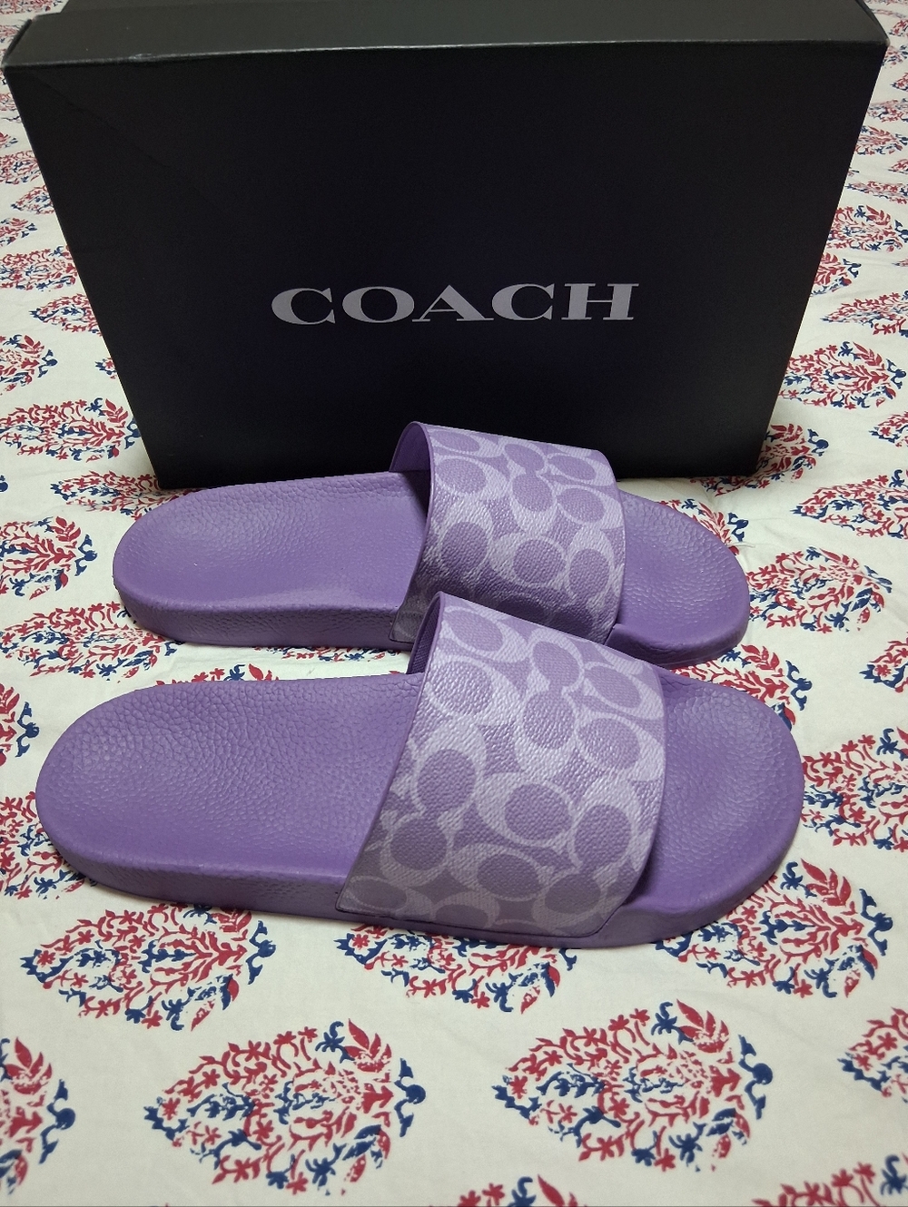 COACH Udele Signature Logo Slide Sandals